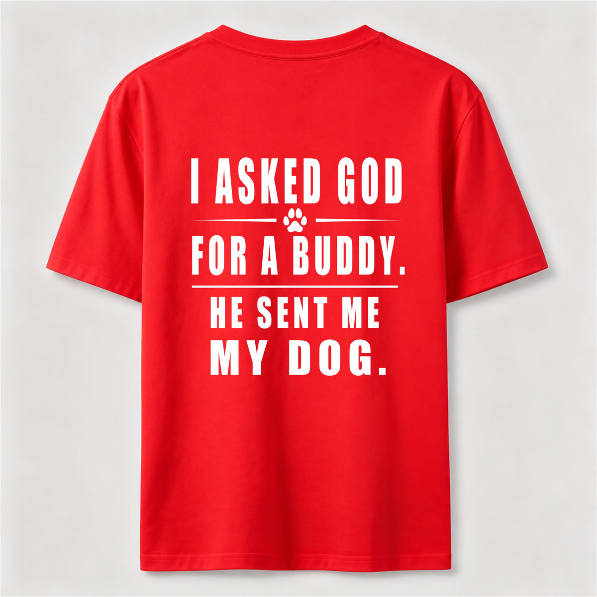PetTaxClub I Asked God for a Buddy Classic T Shirt (Back Print)