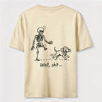 PetTaxClub Well Shit Skeleton Dog Classic T Shirt (Back Print)