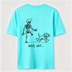 PetTaxClub Well Shit Skeleton Dog Classic T Shirt (Back Print)
