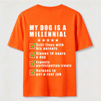 PetTaxClub My Dog Is a Millennial Classic T Shirt (Back Print)