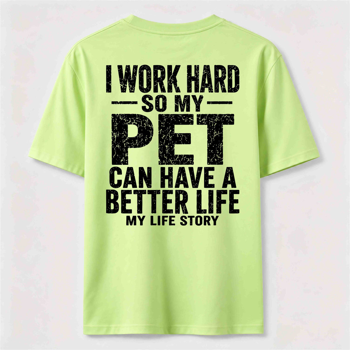 PetTaxClub I Work for My Pet Classic T Shirt (Back Print)