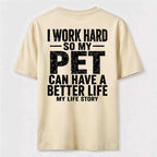 PetTaxClub I Work for My Pet Classic T Shirt (Back Print)