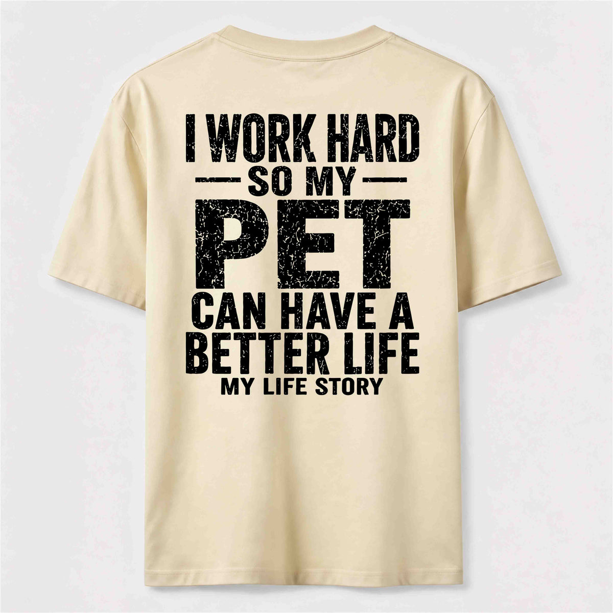 PetTaxClub I Work for My Pet Classic T Shirt (Back Print)