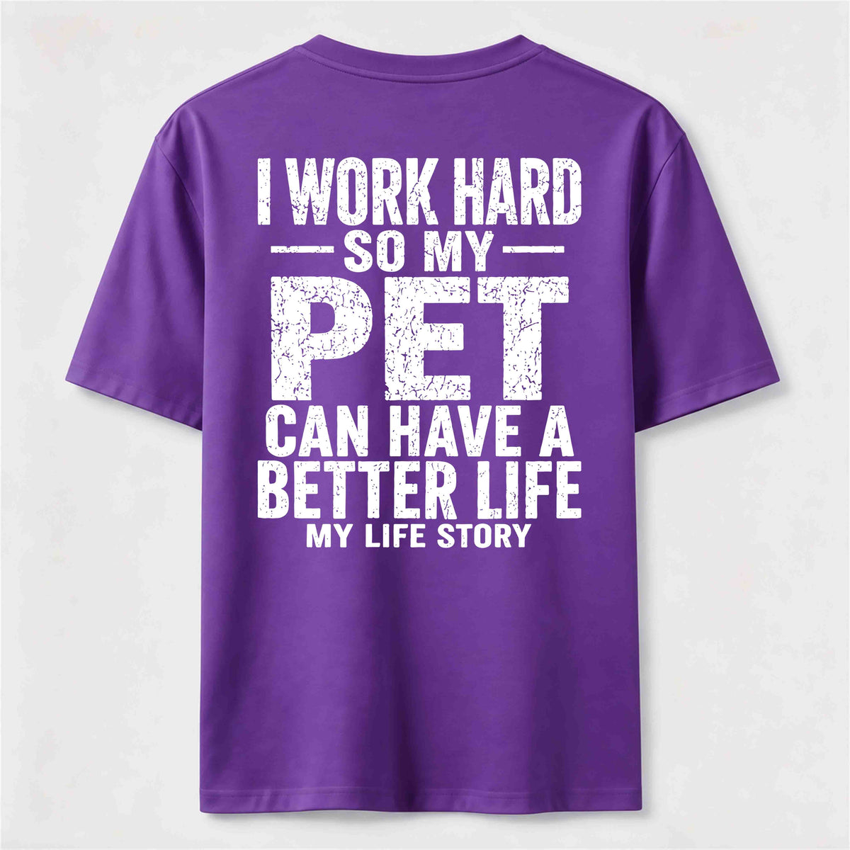 PetTaxClub I Work for My Pet Classic T Shirt (Back Print)