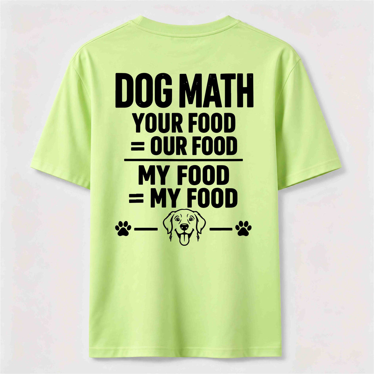 PetTaxClub Dog Math Classic T Shirt (Back Print)