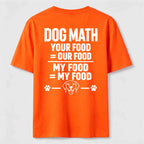 PetTaxClub Dog Math Classic T Shirt (Back Print)