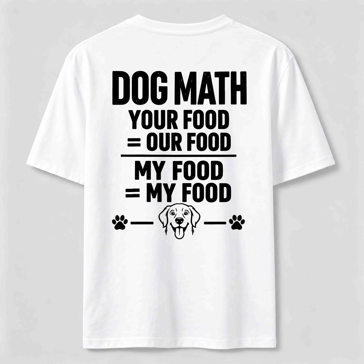 PetTaxClub Dog Math Classic T Shirt (Back Print)