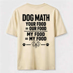 PetTaxClub Dog Math Classic T Shirt (Back Print)