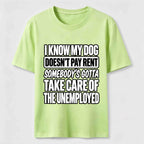 PetTaxClub Rent Free Dog Classic T Shirt (Back Print)