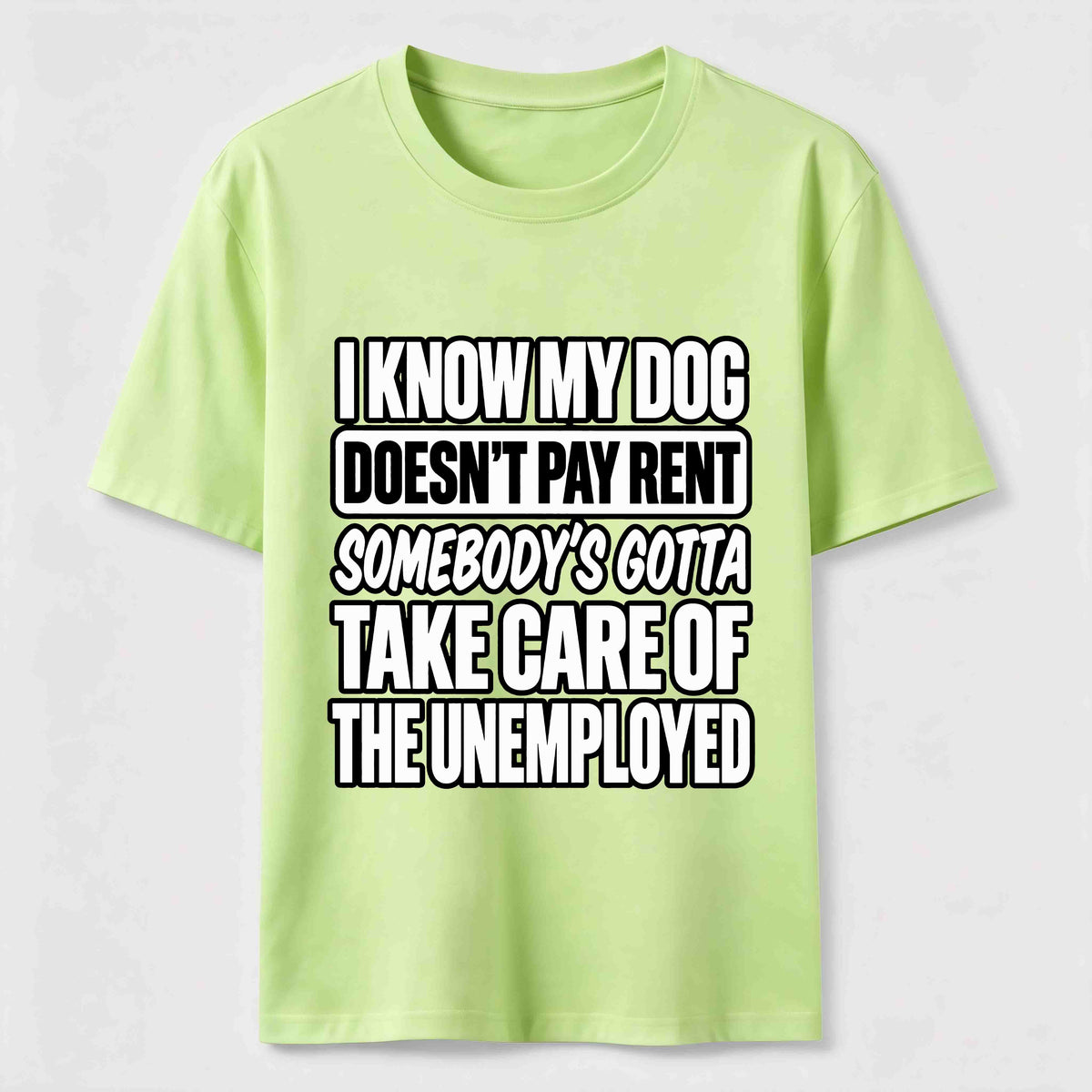 PetTaxClub Rent Free Dog Classic T Shirt (Back Print)