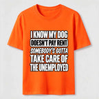 PetTaxClub Rent Free Dog Classic T Shirt (Back Print)