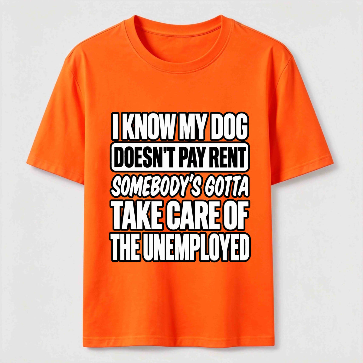 PetTaxClub Rent Free Dog Classic T Shirt (Back Print)