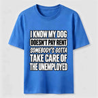 PetTaxClub Rent Free Dog Classic T Shirt (Back Print)