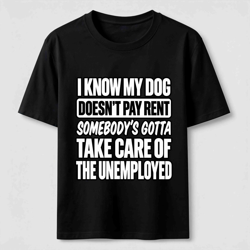 PetTaxClub Rent Free Dog Classic T Shirt (Back Print)