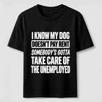PetTaxClub Rent Free Dog Classic T Shirt (Back Print)