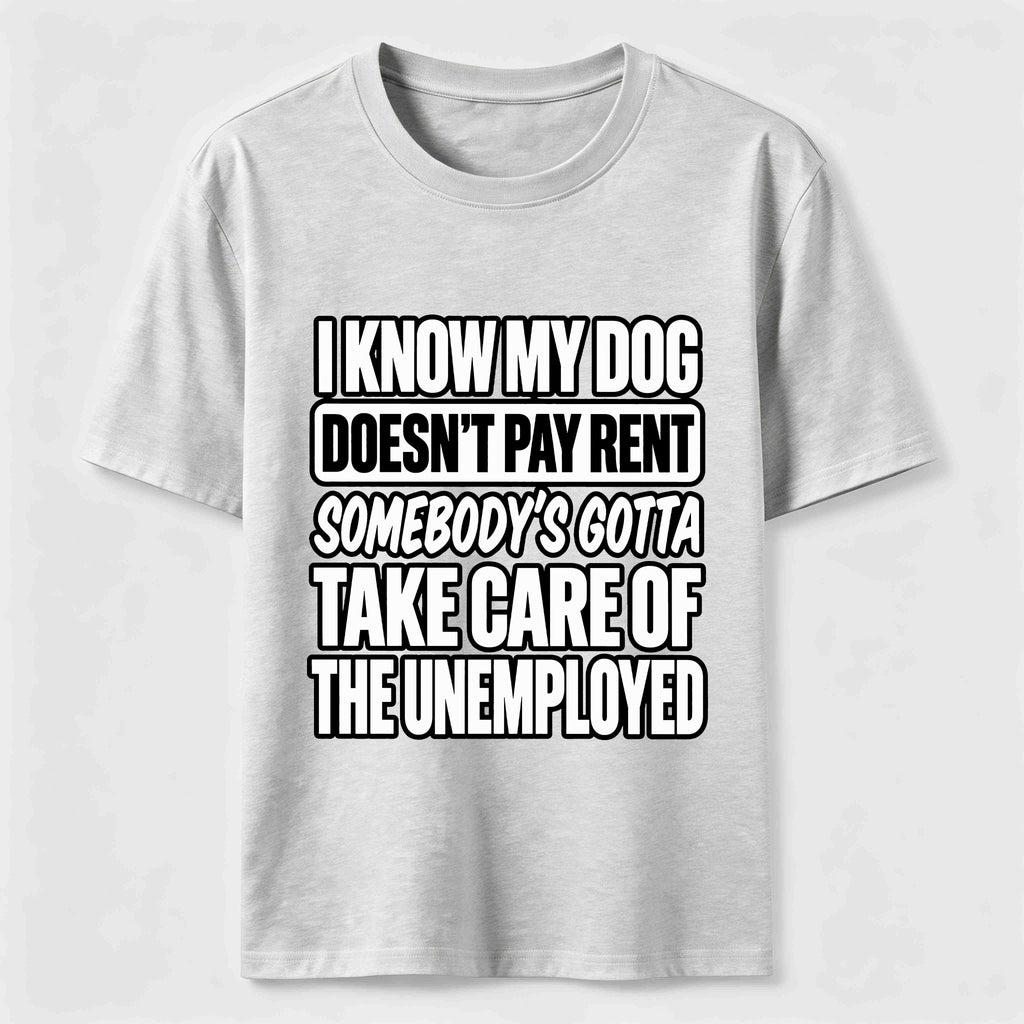 PetTaxClub Rent Free Dog Classic T Shirt (Back Print)