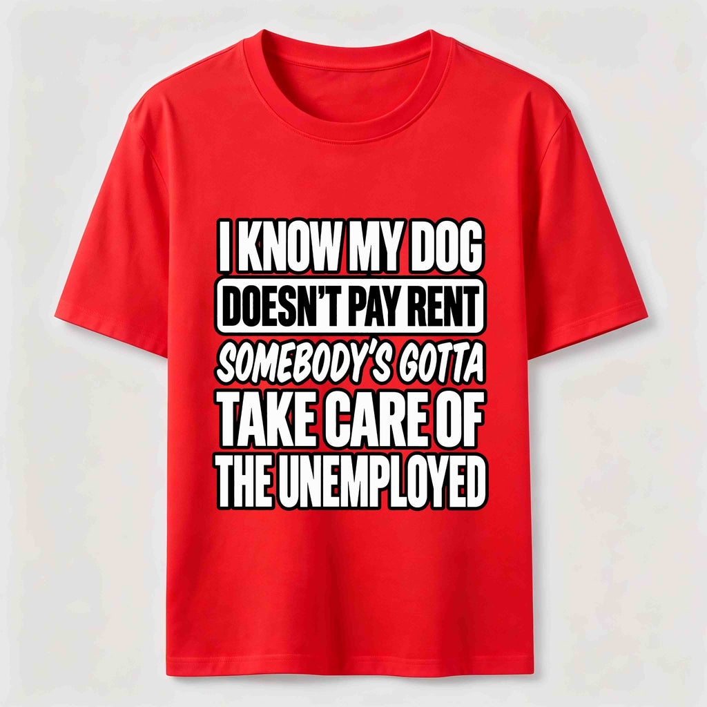 PetTaxClub Rent Free Dog Classic T Shirt (Back Print)