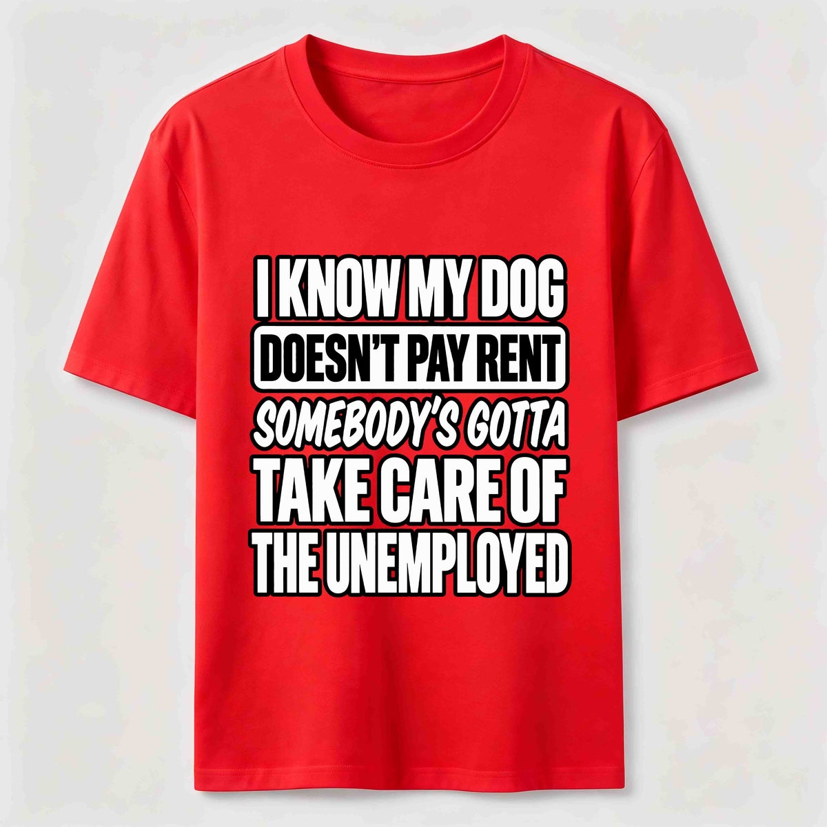 PetTaxClub Rent Free Dog Classic T Shirt (Back Print)