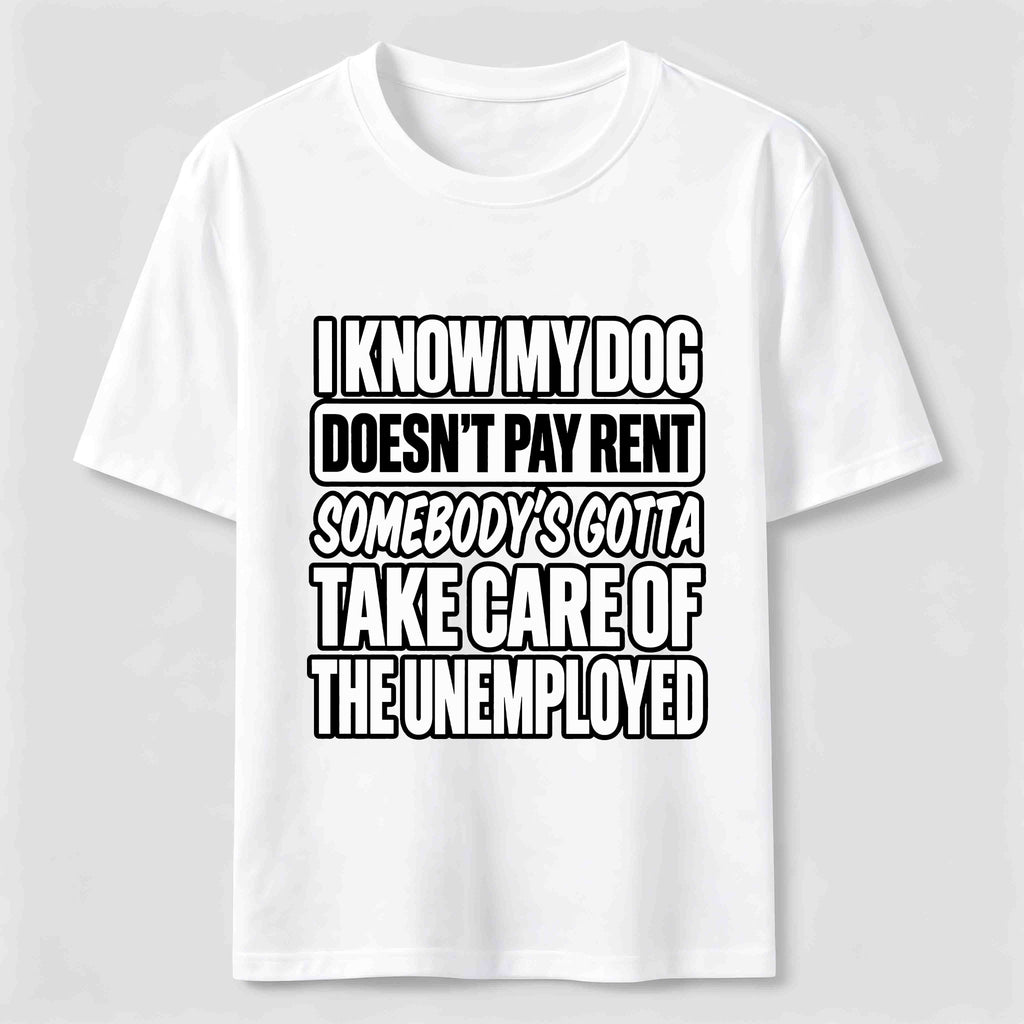 PetTaxClub Rent Free Dog Classic T Shirt (Back Print)
