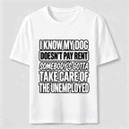 PetTaxClub Rent Free Dog Classic T Shirt (Back Print)