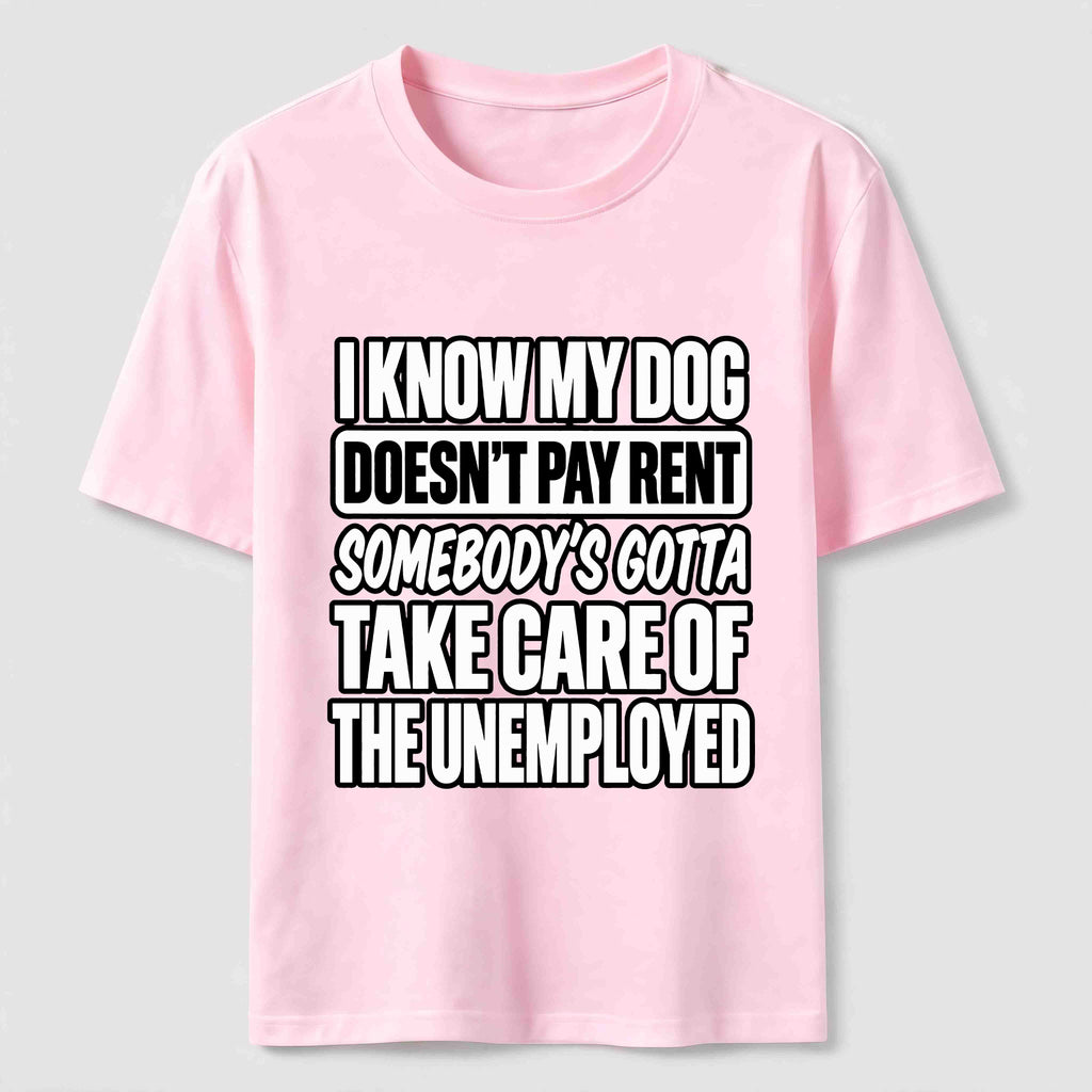 PetTaxClub Rent Free Dog Classic T Shirt (Back Print)