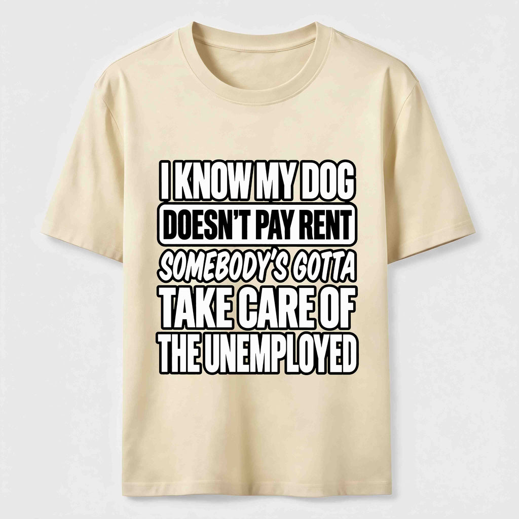 PetTaxClub Rent Free Dog Classic T Shirt (Back Print)