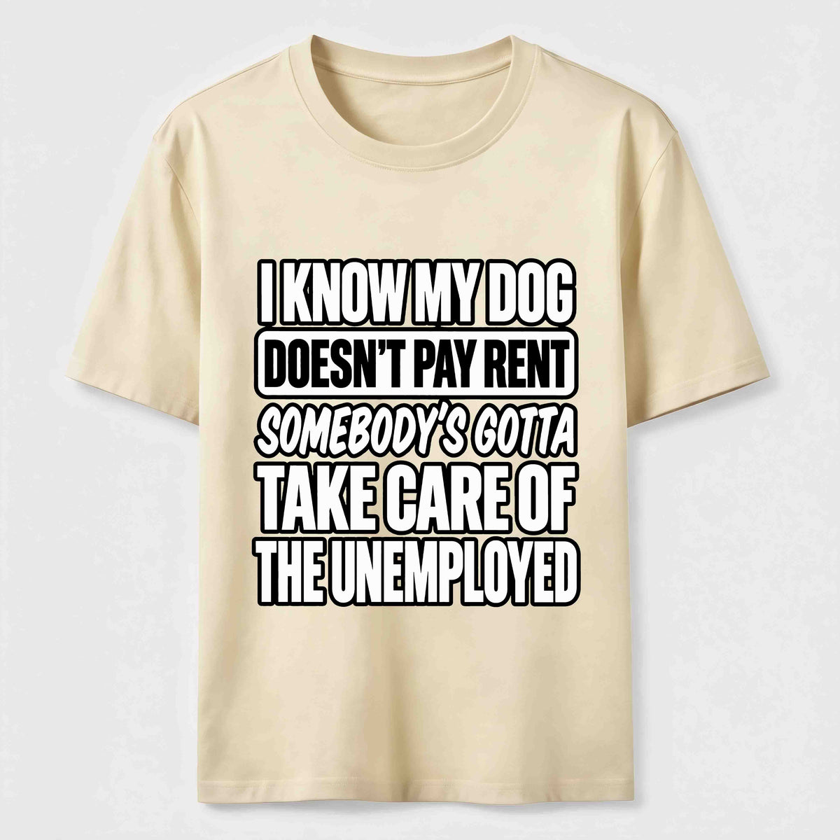 PetTaxClub Rent Free Dog Classic T Shirt (Back Print)