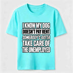 PetTaxClub Rent Free Dog Classic T Shirt (Back Print)