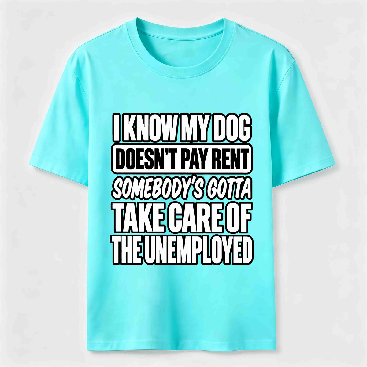 PetTaxClub Rent Free Dog Classic T Shirt (Back Print)