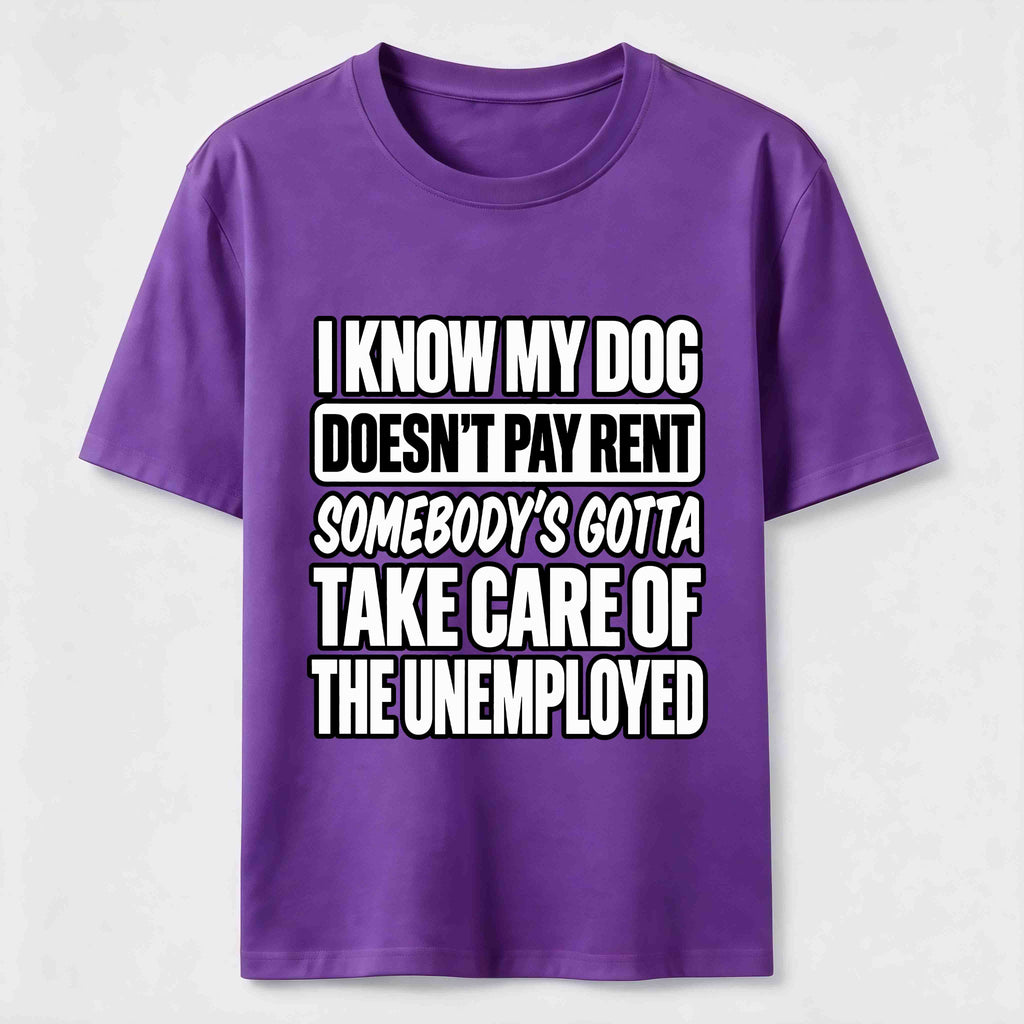 PetTaxClub Rent Free Dog Classic T Shirt (Back Print)