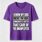 PetTaxClub Rent Free Dog Classic T Shirt (Back Print)