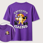 PetTaxClub Cafecto and Gains Dog Classic T Shirt （Two Sided Print）