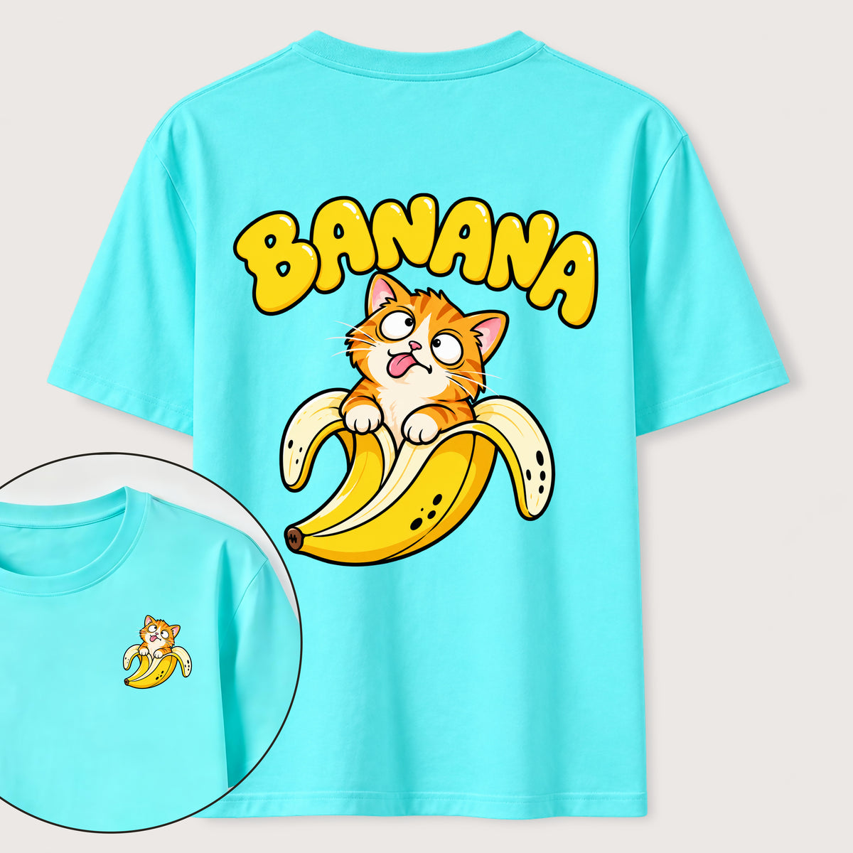 PetTaxClub Banana Cat Classic T-Shirt（Two Sided Print）