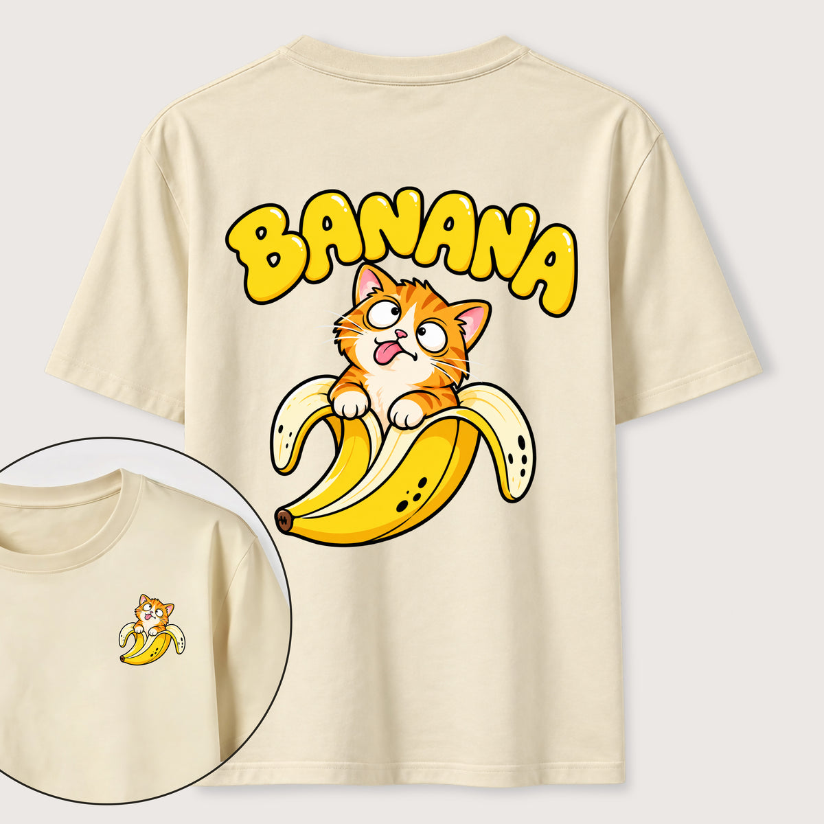 PetTaxClub Banana Cat Classic T-Shirt（Two Sided Print）