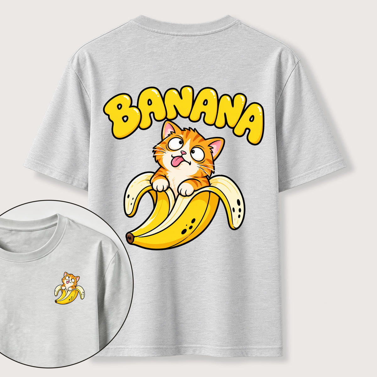 PetTaxClub Banana Cat Classic T-Shirt（Two Sided Print）