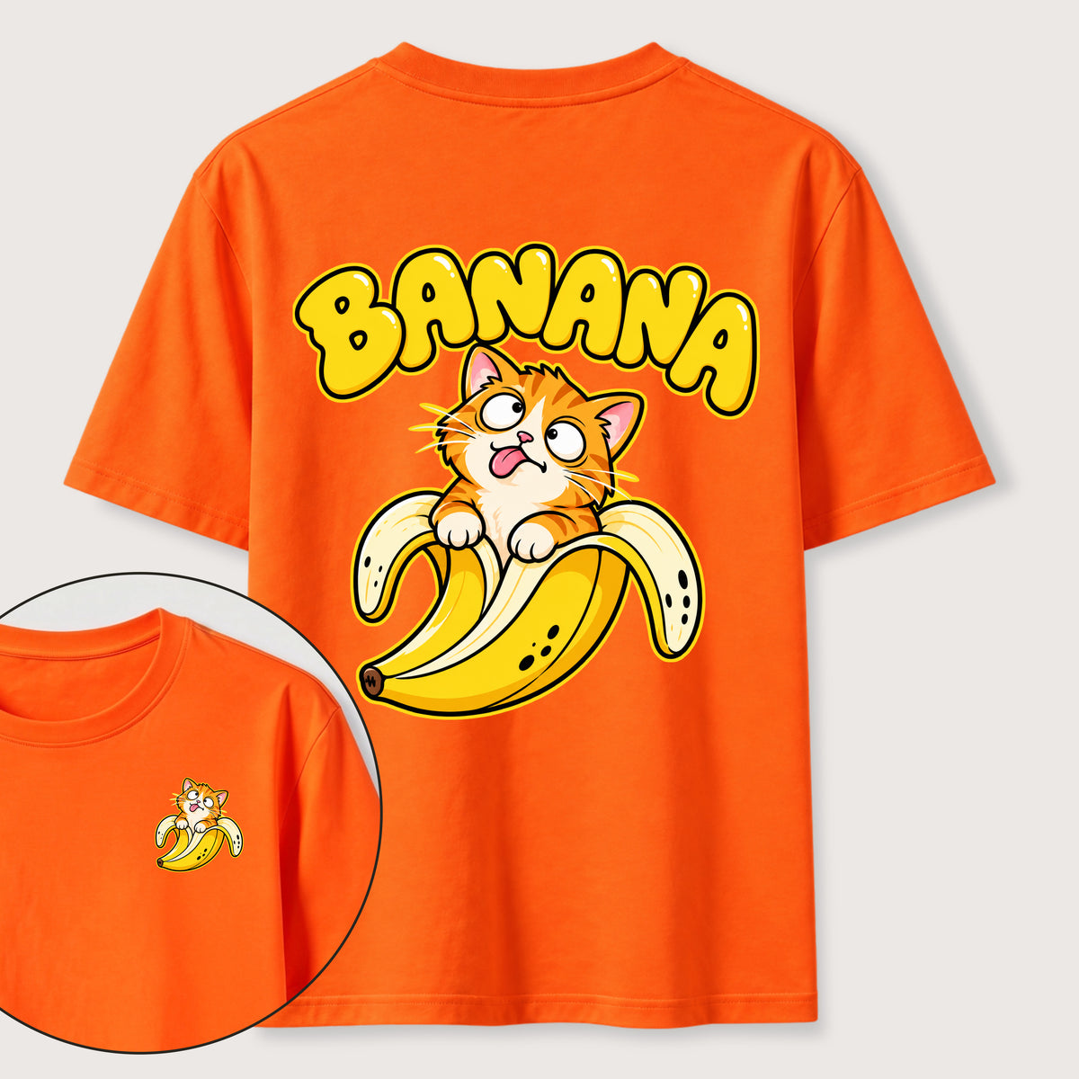 PetTaxClub Banana Cat Classic T-Shirt（Two Sided Print）