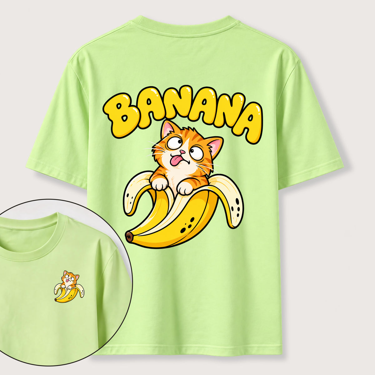 PetTaxClub Banana Cat Classic T-Shirt（Two Sided Print）