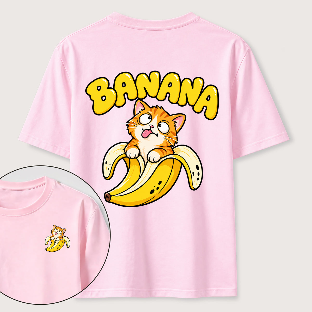 PetTaxClub Banana Cat Classic T-Shirt（Two Sided Print）
