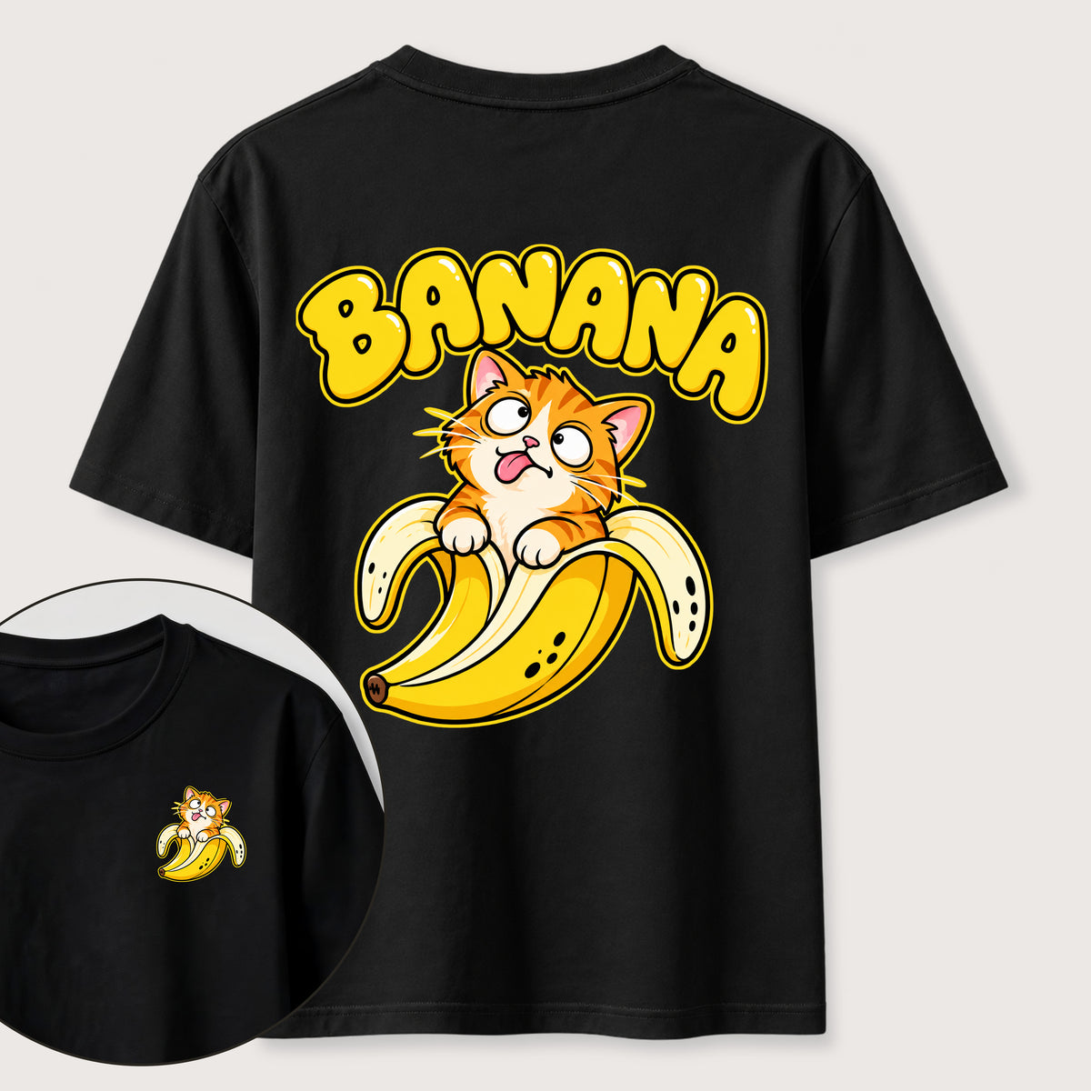 PetTaxClub Banana Cat Classic T-Shirt（Two Sided Print）
