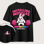 PetTaxClub Installing Muscles Rabbit Classic T Shirt （Two Sided Print）