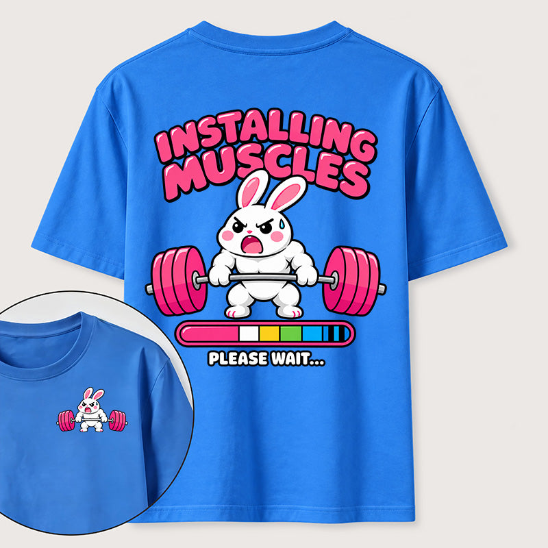 PetTaxClub Installing Muscles Rabbit Classic T Shirt （Two Sided Print）