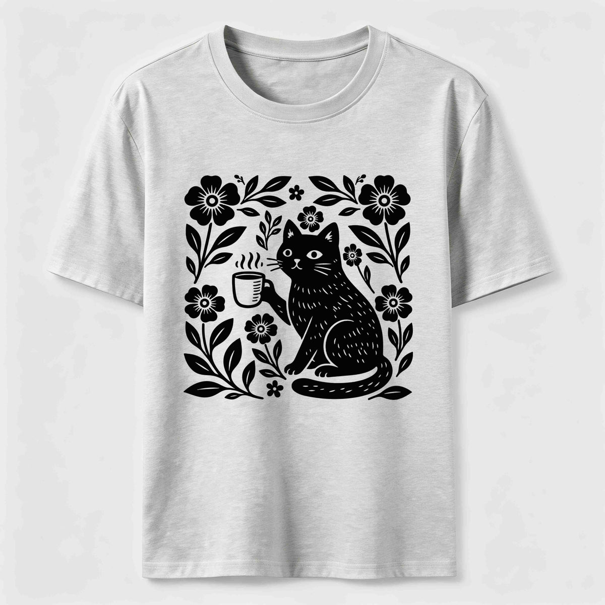PetTaxClub Coffee Cat Floral Classic T-Shirt