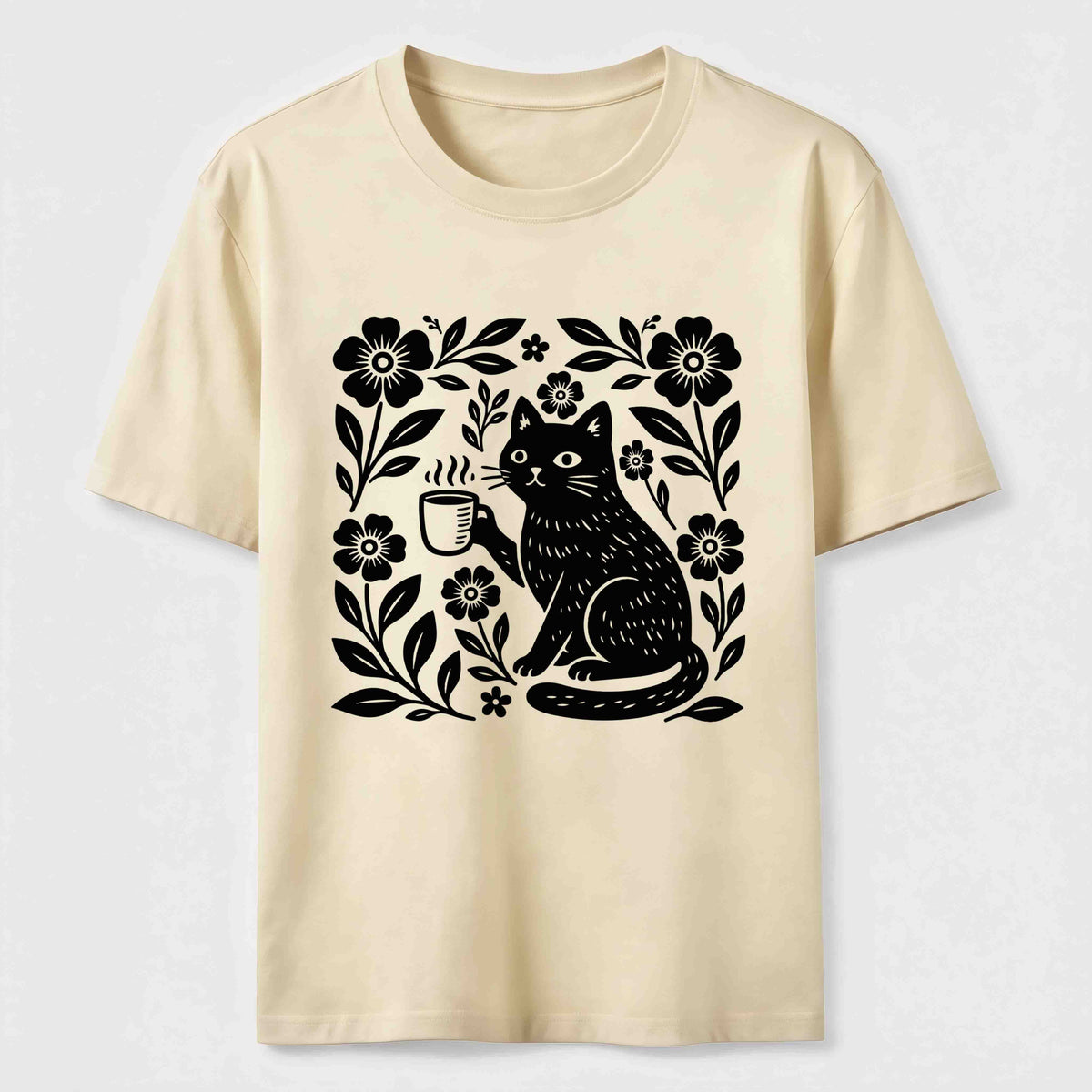 PetTaxClub Coffee Cat Floral Classic T-Shirt