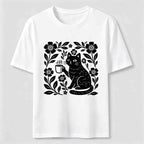 PetTaxClub Coffee Cat Floral Classic T-Shirt