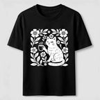 PetTaxClub Coffee Cat Floral Classic T-Shirt