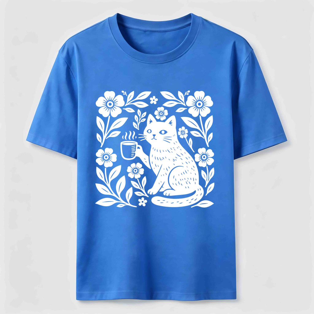 PetTaxClub Coffee Cat Floral Classic T-Shirt