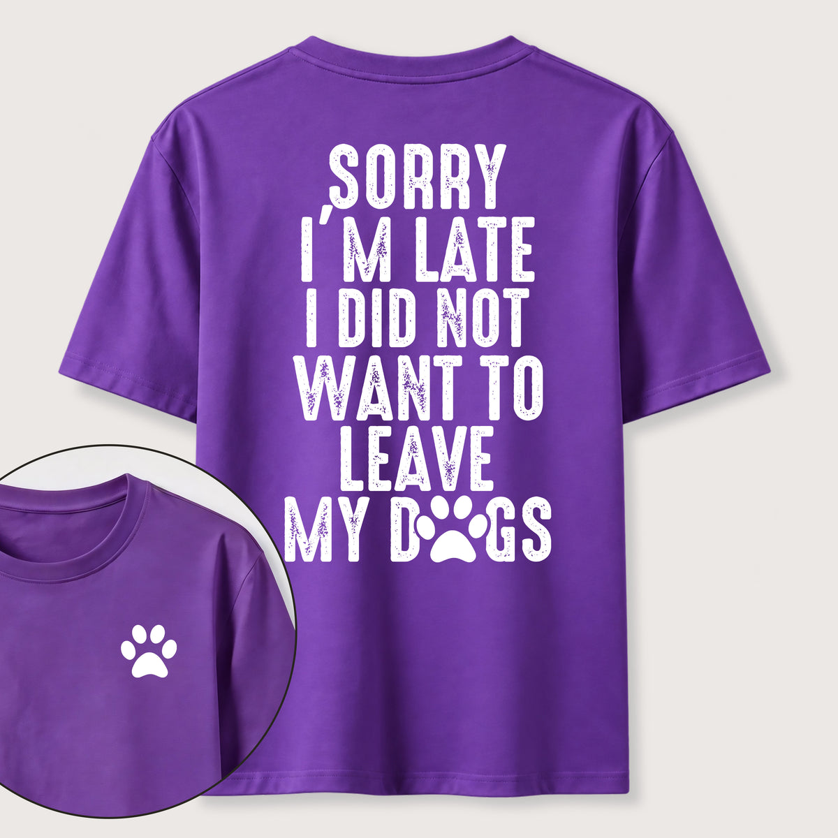 PetTaxClub I Didnt Want to Leave My Dogs Classic T Shirt (Two Sided Print)