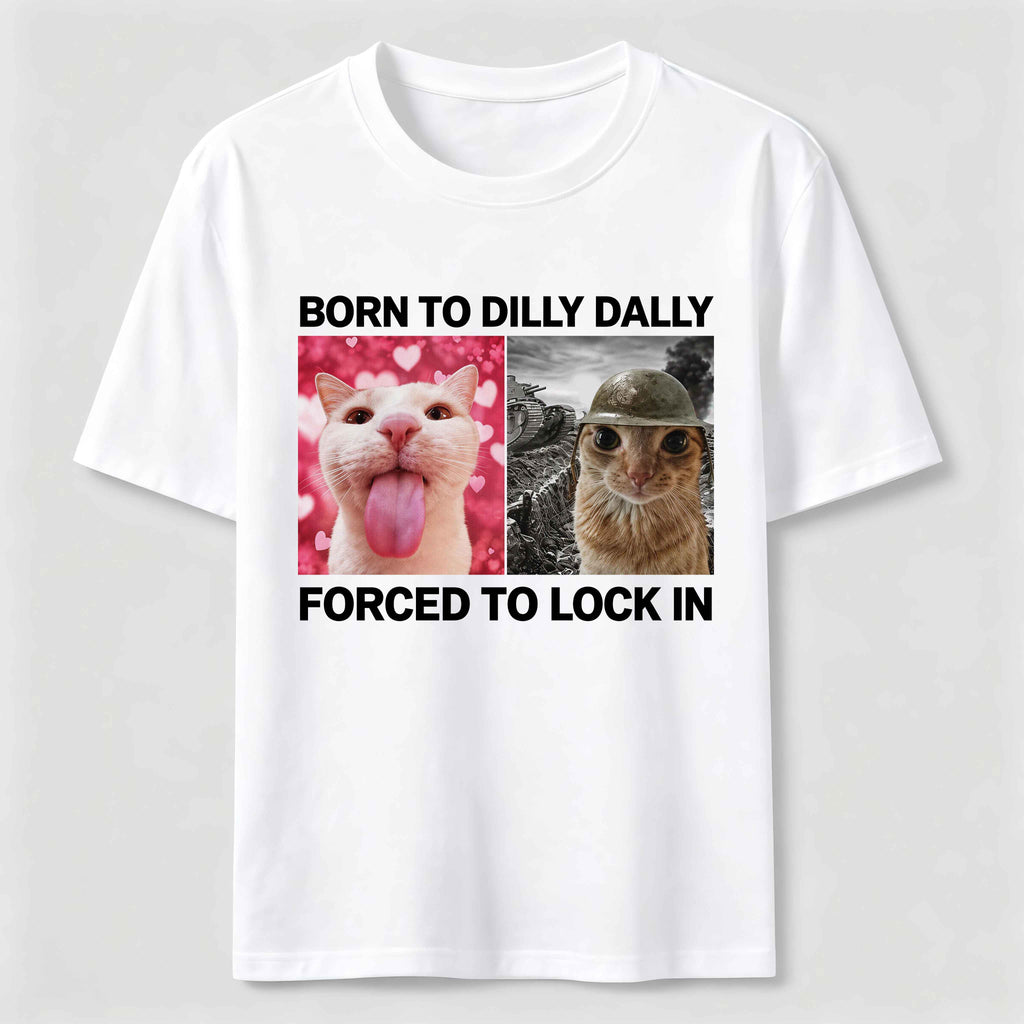 PetTaxClub Born to Dilly Dally Cat Classic T-Shirt