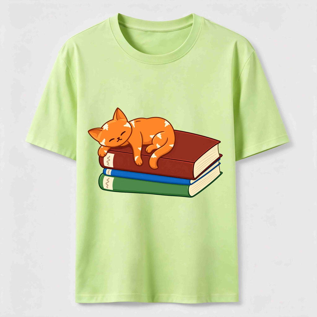 PetTaxClub Sleeping Cat Books Classic T-Shirt