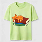 PetTaxClub Sleeping Cat Books Classic T-Shirt